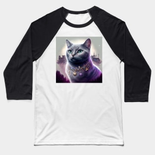 British Blue Kitten Baseball T-Shirt